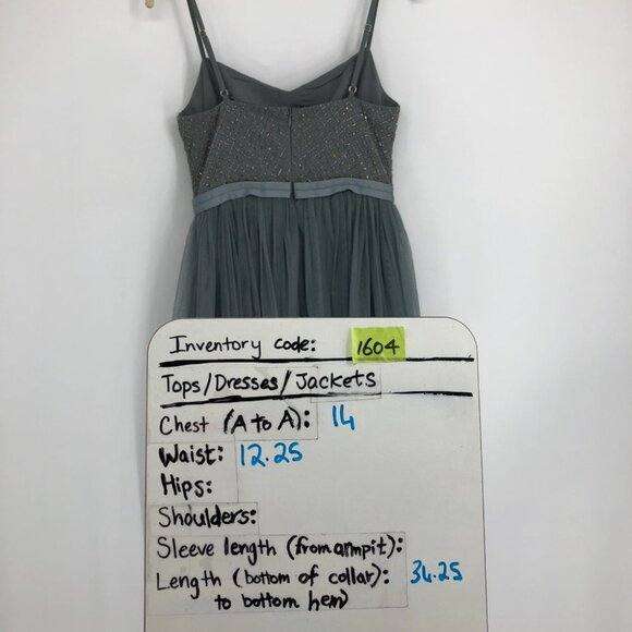 Needle & Thread Blue tinted Grey Coppelia Embellished Ballet Tulle Midi Dress 2 - Picture 15 of 16